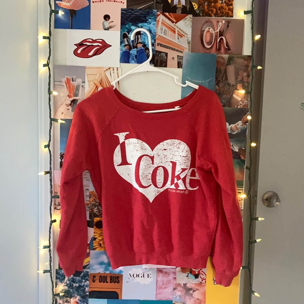Red Coca Cola cropped hoodie! 💕